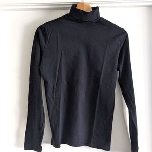 Black Everlane Cotton Turtleneck - M
